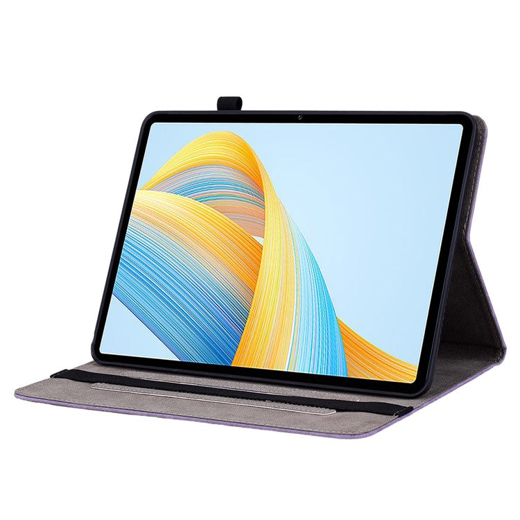 Anti-Scratch Tablet Cover For Honor Pad V8 Pro PU Leather Case Imprinted Design Stand Shell - Purple