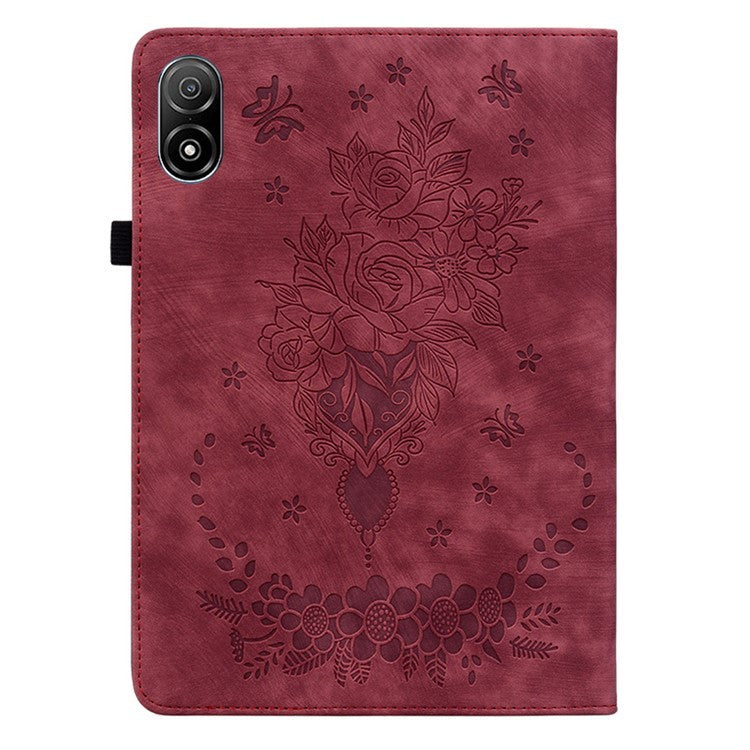 Anti-Scratch Tablet Cover For Honor Pad V8 Pro PU Leather Case Imprinted Design Stand Shell - Red
