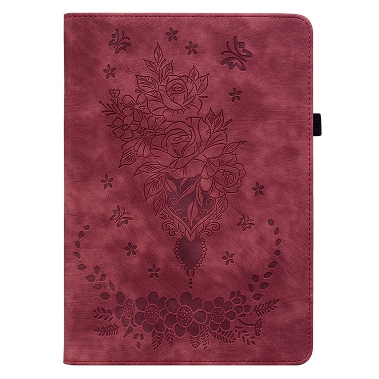 Anti-Scratch Tablet Cover For Honor Pad V8 Pro PU Leather Case Imprinted Design Stand Shell - Red