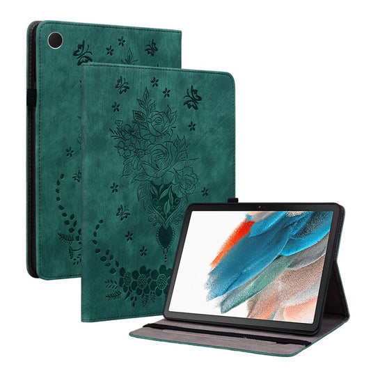 For Samsung Galaxy Tab A8 10.5 (2021) Imprinted PU Leather Cover Auto Wake / Sleep Stand Tablet Case - Green