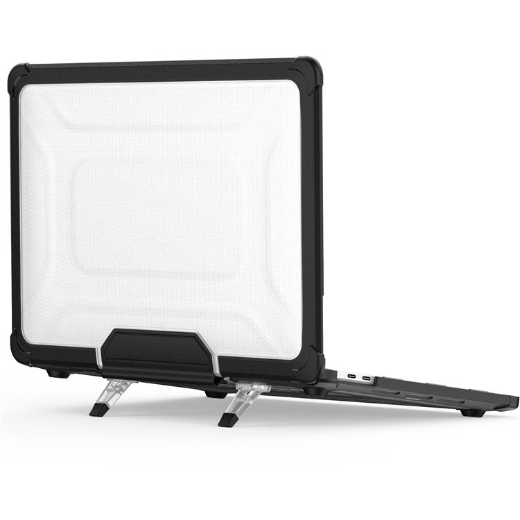 For MacBook Pro 13 inch (2018) / (2020) / (2022) (A2338 M1 / M2 A2289 A2251 A2159 A1989 A1706 A1708) PC+TPU Laptop Case - Black