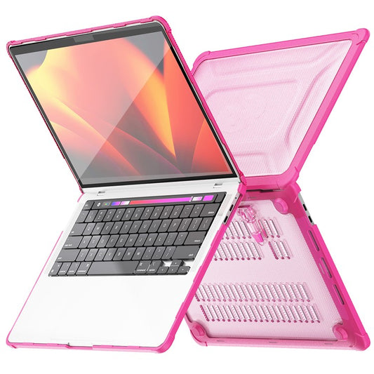 For MacBook Pro 13 inch (2018) / (2020) / (2022) (A2338 M1 / M2 A2289 A2251 A2159 A1989 A1706 A1708) PC+TPU Laptop Case - Rose