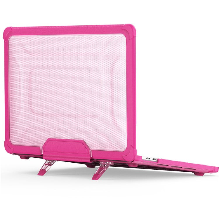For MacBook Pro 13 inch (2018) / (2020) / (2022) (A2338 M1 / M2 A2289 A2251 A2159 A1989 A1706 A1708) PC+TPU Laptop Case - Rose