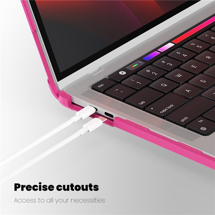 For MacBook Pro 13 inch (2018) / (2020) / (2022) (A2338 M1 / M2 A2289 A2251 A2159 A1989 A1706 A1708) PC+TPU Laptop Case - Rose