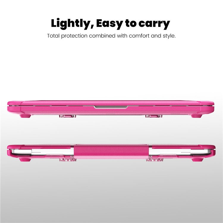 For MacBook Pro 13 inch (2018) / (2020) / (2022) (A2338 M1 / M2 A2289 A2251 A2159 A1989 A1706 A1708) PC+TPU Laptop Case - Rose