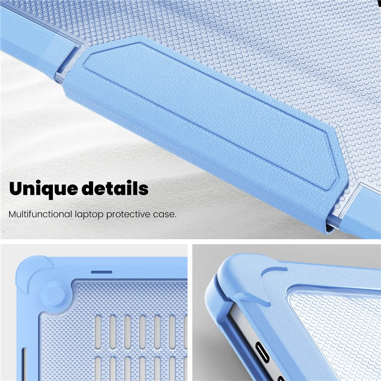 For MacBook Pro 13 inch (2018) / (2020) / (2022) (A2338 M1 / M2 A2289 A2251 A2159 A1989 A1706 A1708) PC+TPU Laptop Case - Baby Blue
