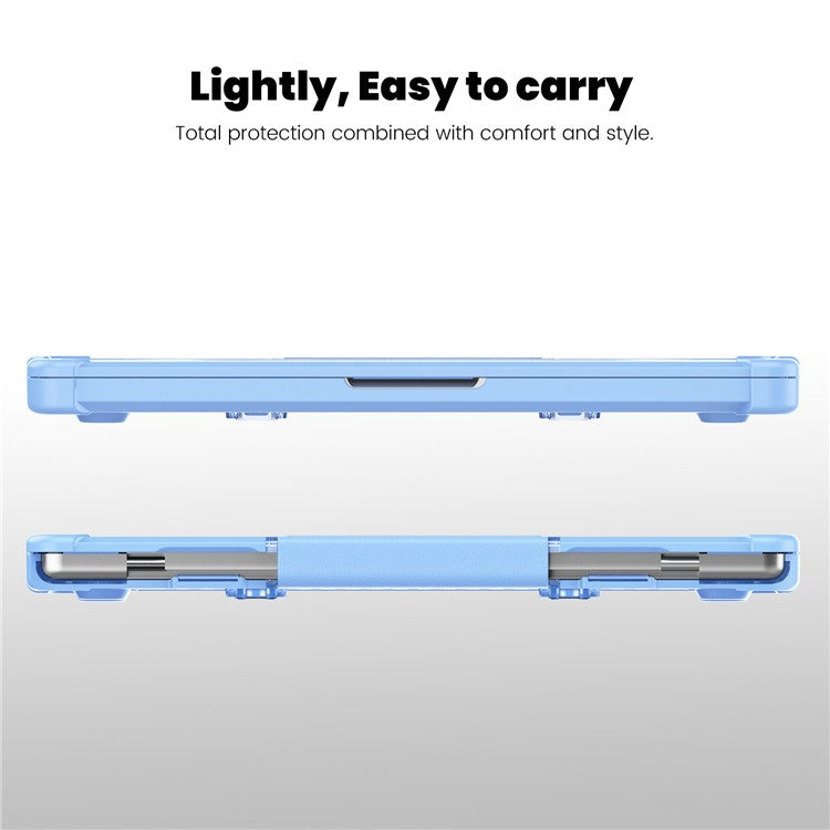 For MacBook Pro 14 inch (2024) (2021) / (2023) (A2442 M1 Pro  /  M1 Max / A2779) Heat Dissipation Hard PC+TPU Laptop Case with Kickstand - Baby Blue
