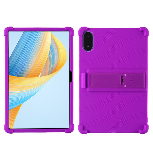For Honor Pad V8 Pro ROD-W09 Soft Silicone Tablet Case PC Kickstand Anti-scratch Tablet Cover - Purple