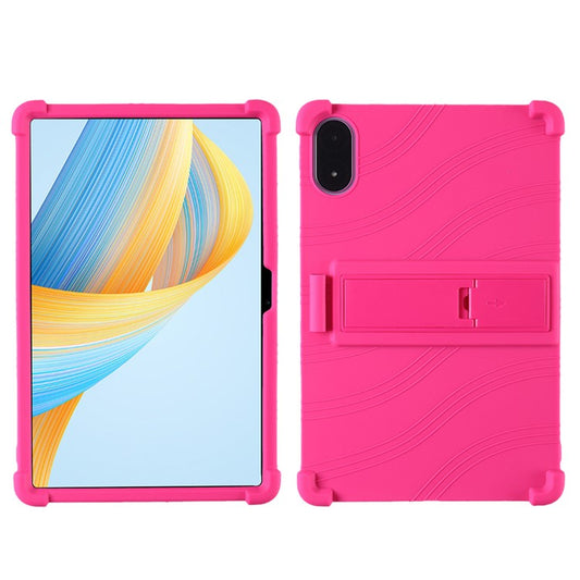 For Honor Pad V8 Pro ROD-W09 Soft Silicone Tablet Case PC Kickstand Anti-scratch Tablet Cover - Rose