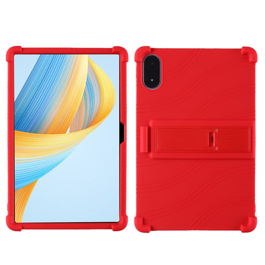 For Honor Pad V8 Pro ROD-W09 Soft Silicone Tablet Case PC Kickstand Anti-scratch Tablet Cover - Red