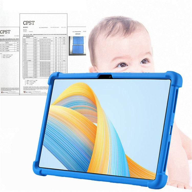 For Honor Pad V8 Pro ROD-W09 Soft Silicone Tablet Case PC Kickstand Anti-scratch Tablet Cover - Sky Blue