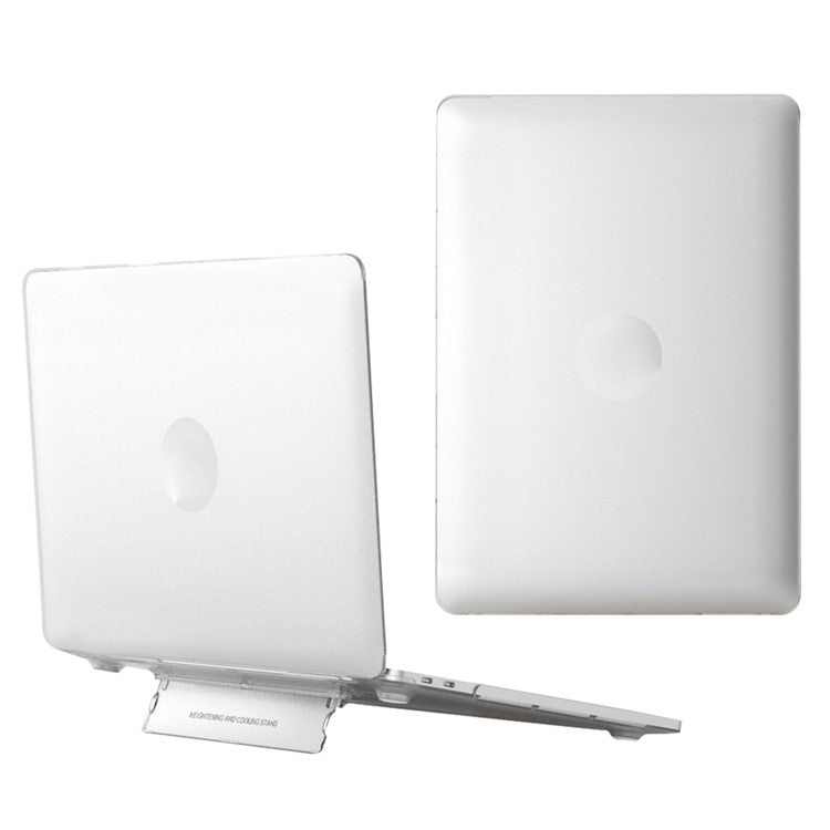 For MacBook Air 13 inch (2013-2017) A1466 / (2010-2012) A1369 Laptop Case Heat Dissipation Kickstand PC Cover - White