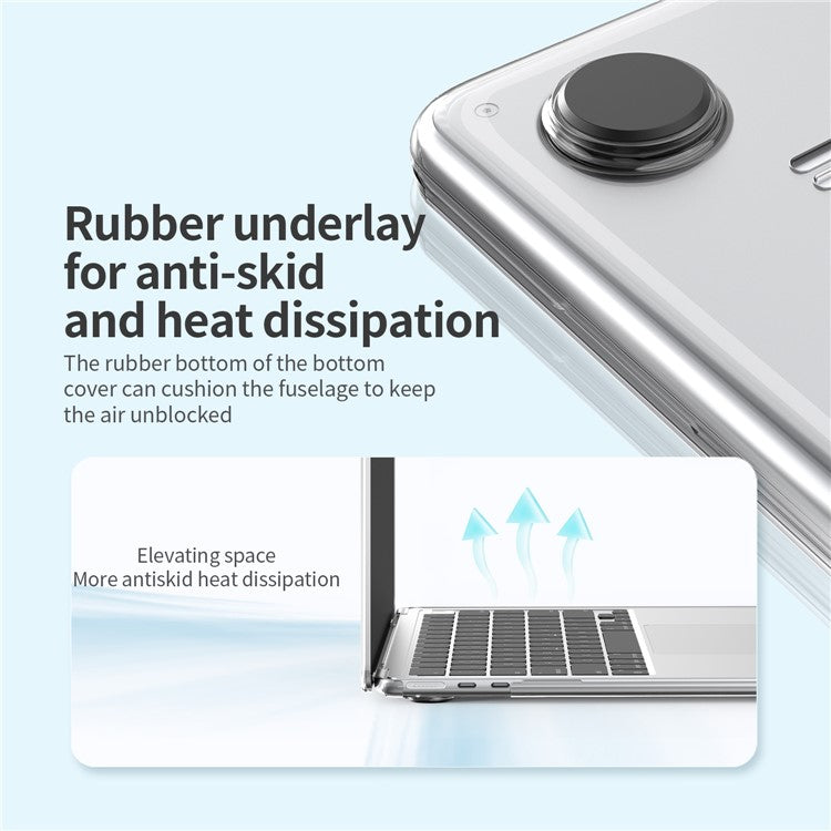 LENTION For Macbook Air 15 inch (2023) M2 A2941 / (2024) A3114 M3 Hard PC Case Full Protection Anti-Scratch Laptop Cover