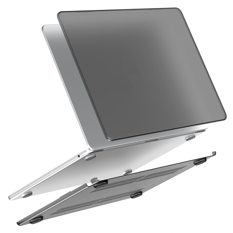 LENTION Matte Hard PC Case for Macbook Air 15 inch (2025) / (2024) A3114 M3 / (2023) M2 A2941 Lightweight Shockproof Laptop Cover - Transparent Black