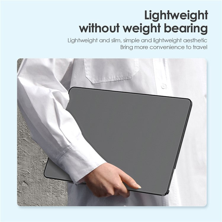 LENTION Matte Hard PC Case for Macbook Air 15 inch (2025) / (2024) A3114 M3 / (2023) M2 A2941 Lightweight Shockproof Laptop Cover - Transparent Black
