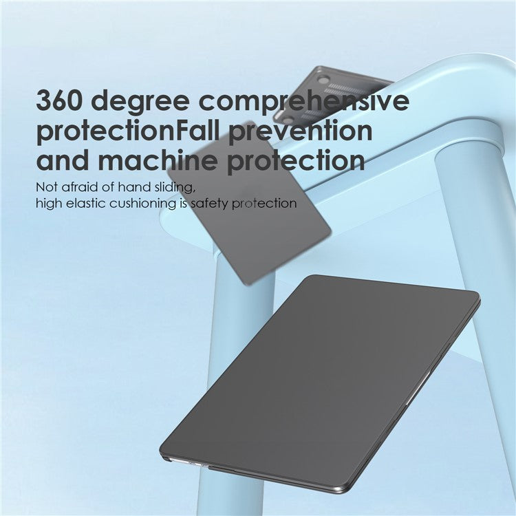 LENTION Matte Hard PC Case for Macbook Air 15 inch (2025) / (2024) A3114 M3 / (2023) M2 A2941 Lightweight Shockproof Laptop Cover - Transparent Black