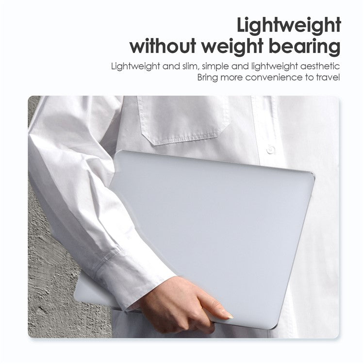 LENTION Matte Hard PC Case for Macbook Air 15 inch (2025) / (2024) A3114 M3 / (2023) M2 A2941 Lightweight Shockproof Laptop Cover - Transparent White