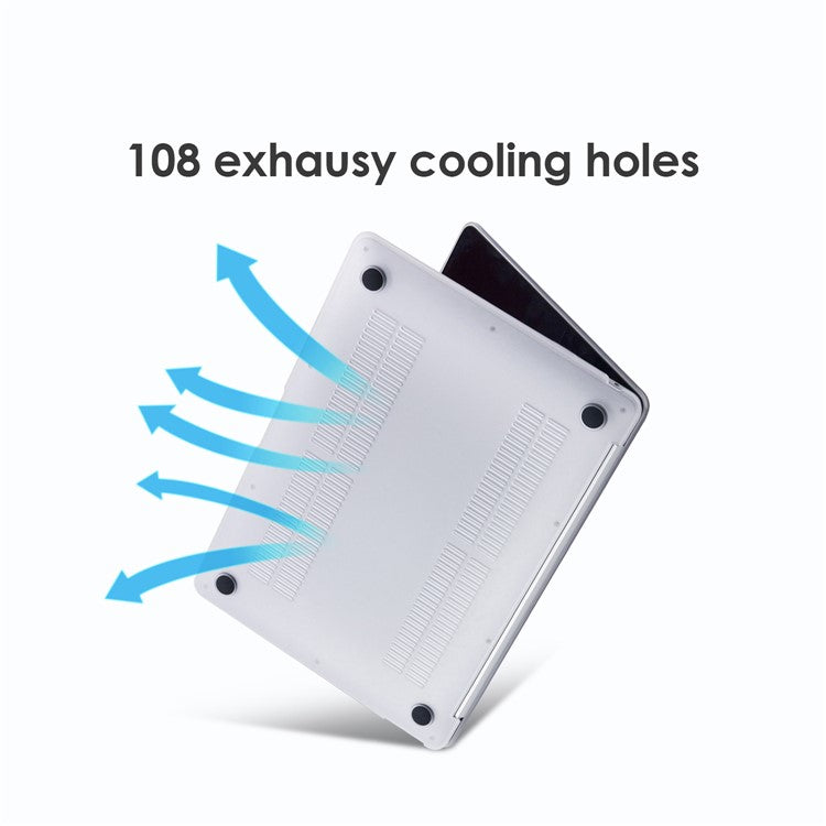 LENTION Matte Hard PC Case for Macbook Air 15 inch (2025) / (2024) A3114 M3 / (2023) M2 A2941 Lightweight Shockproof Laptop Cover - Transparent White