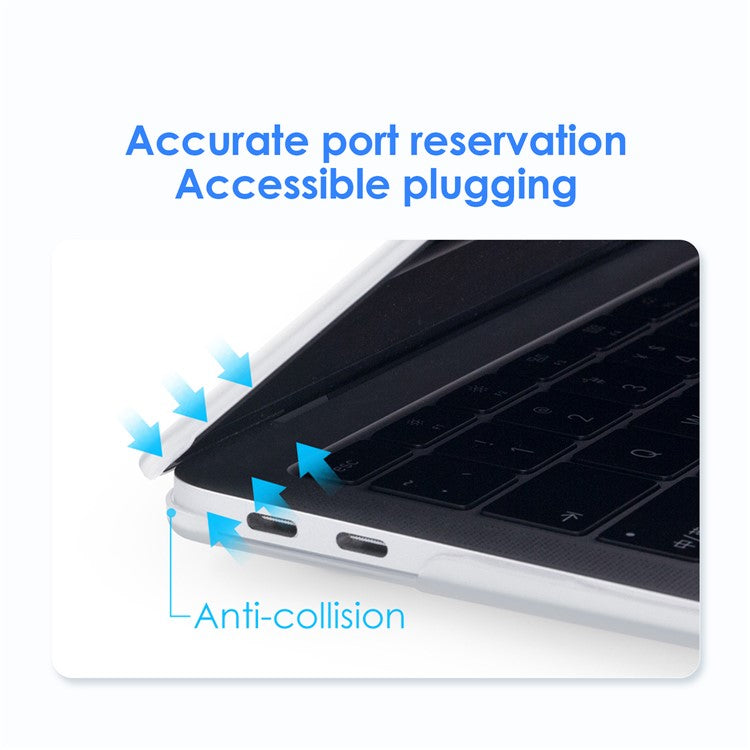 LENTION Matte Hard PC Case for Macbook Air 15 inch (2025) / (2024) A3114 M3 / (2023) M2 A2941 Lightweight Shockproof Laptop Cover - Transparent White