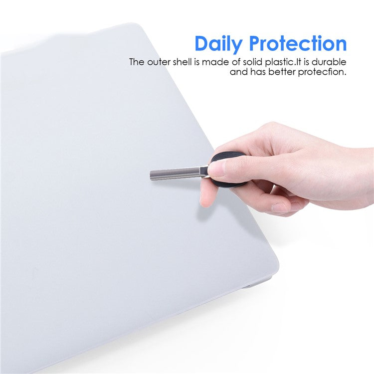 LENTION Matte Hard PC Case for Macbook Air 15 inch (2025) / (2024) A3114 M3 / (2023) M2 A2941 Lightweight Shockproof Laptop Cover - Transparent White