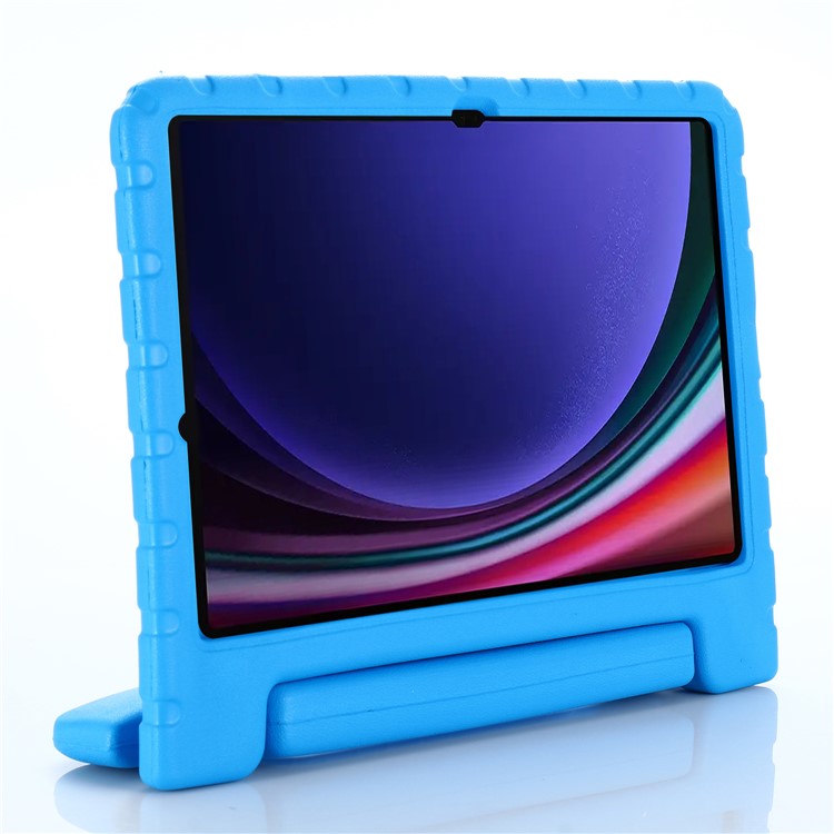For Samsung Galaxy Tab S9 / S9 FE Protective EVA Kids Cover Handle Kickstand Shockproof Tablet Case - Blue