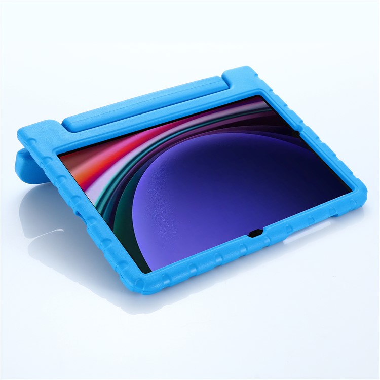 For Samsung Galaxy Tab S9 / S9 FE Protective EVA Kids Cover Handle Kickstand Shockproof Tablet Case - Blue