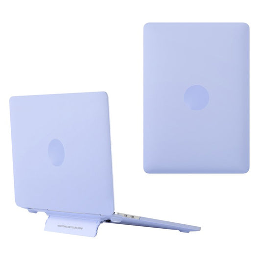 Matte Hard PC Case for Macbook Air 15 inch (2025) / (2024) A3114 M3 / (2023) M2 A2941 Lightweight Shockproof Laptop Cover with Kickstand - Purple