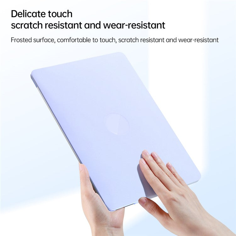 Matte Hard PC Case for Macbook Air 15 inch (2025) / (2024) A3114 M3 / (2023) M2 A2941 Lightweight Shockproof Laptop Cover with Kickstand - Black