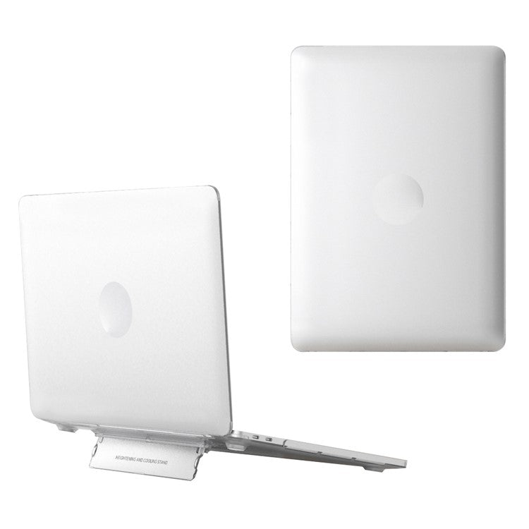 Matte Hard PC Case for Macbook Air 15 inch (2025) / (2024) A3114 M3 / (2023) M2 A2941 Lightweight Shockproof Laptop Cover with Kickstand - White