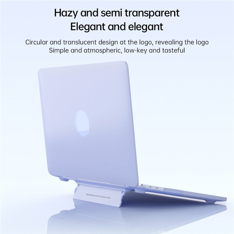 Matte Hard PC Case for Macbook Air 15 inch (2025) / (2024) A3114 M3 / (2023) M2 A2941 Lightweight Shockproof Laptop Cover with Kickstand - Blue