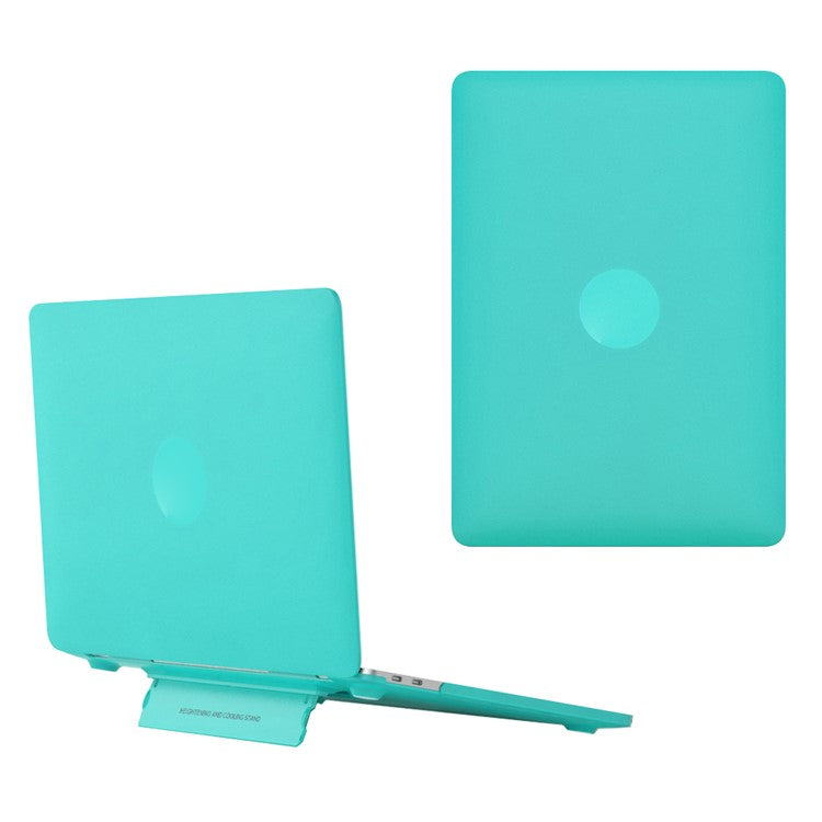 Matte Hard PC Case for Macbook Air 15 inch (2025) / (2024) A3114 M3 / (2023) M2 A2941 Lightweight Shockproof Laptop Cover with Kickstand - Light Green