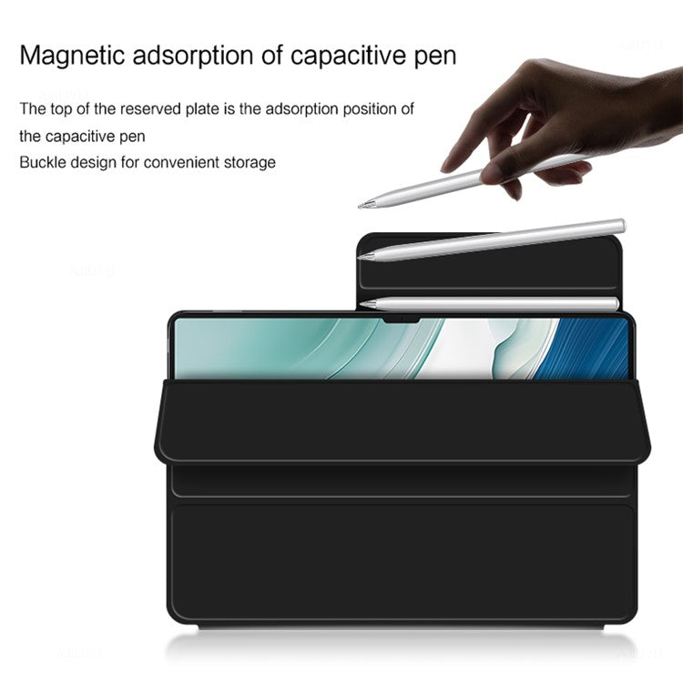 For Huawei MatePad Pro 13.2" Case Magnetic Buckle PU Leather Flip Tablet Cover with Stand - Black