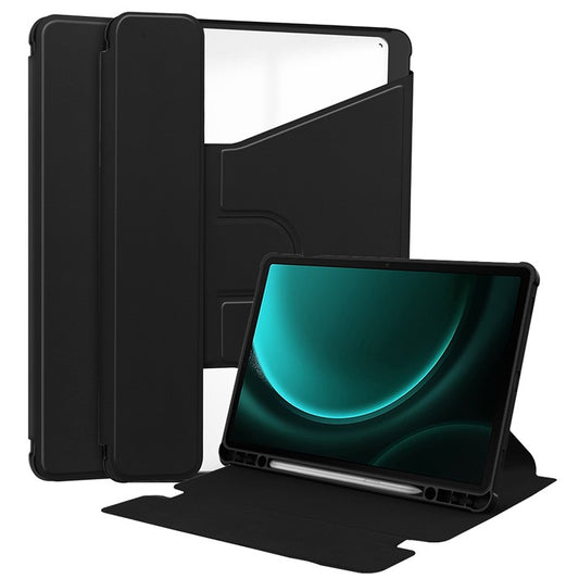 For Samsung Galaxy Tab S9 FE+ Case Rotating Stand Tablet Cover (without Keyboard) - Black