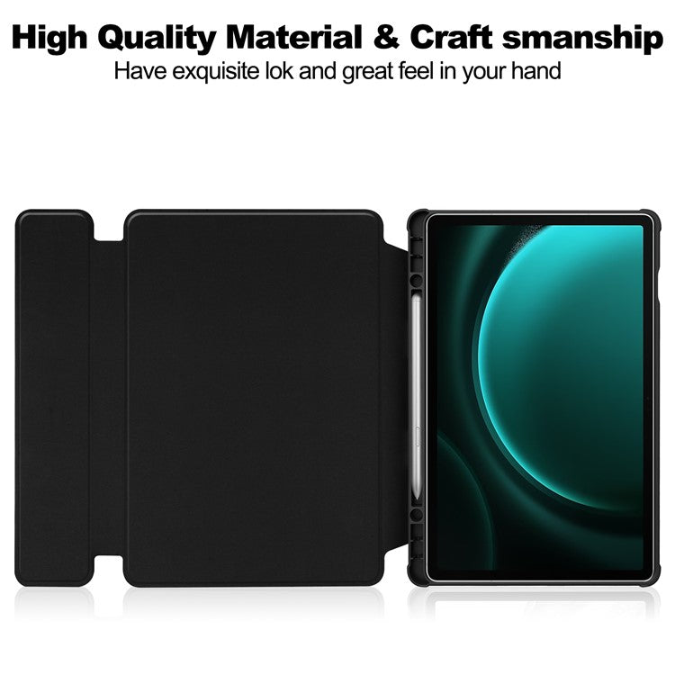 For Samsung Galaxy Tab S9 FE+ Case Rotating Stand Tablet Cover (without Keyboard) - Black