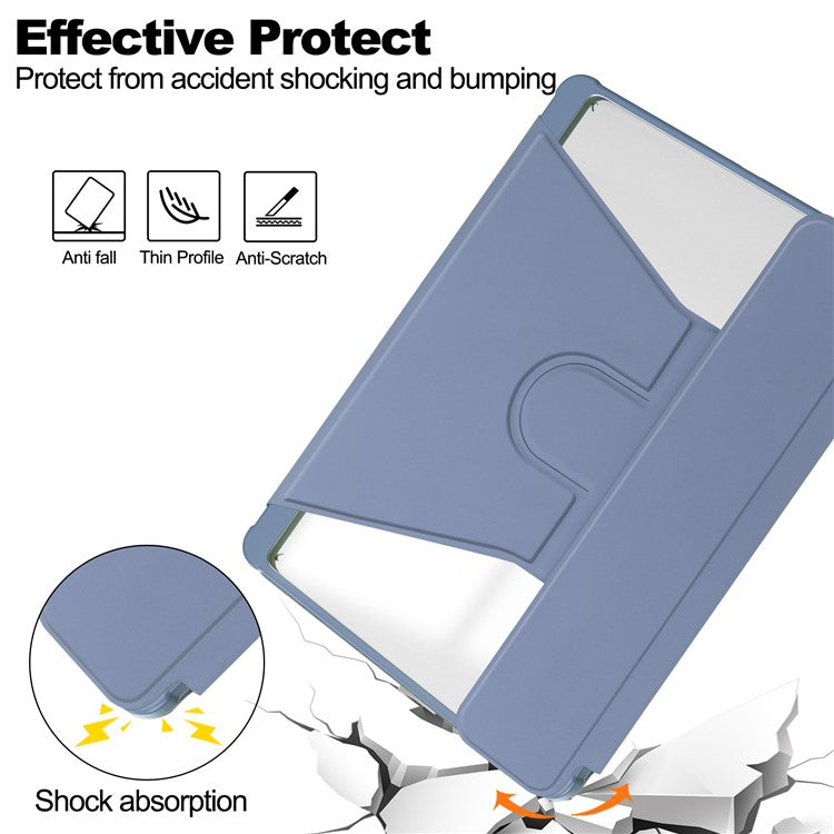 For Samsung Galaxy Tab S9 FE+ Case Rotating Stand Tablet Cover (without Keyboard) - Purple