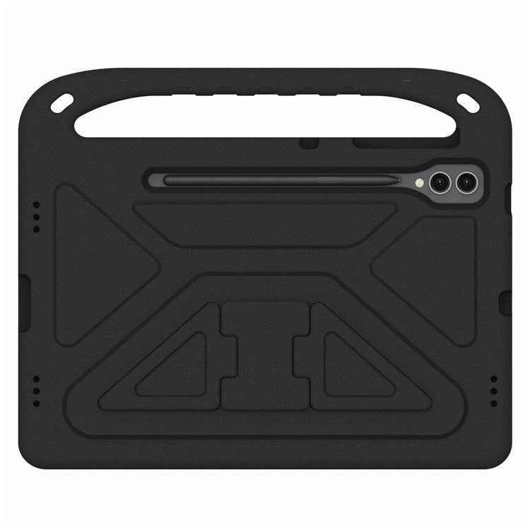 For Samsung Galaxy Tab S9 FE+ Case Hand Grip EVA Tablet Kickstand Cover - Black