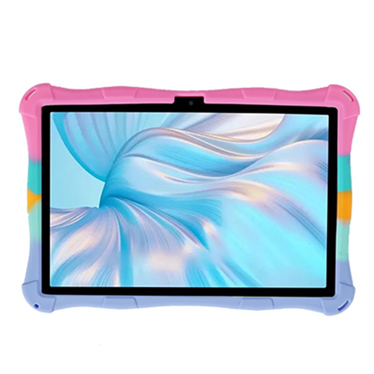 For Samsung Galaxy Tab A9+ X210 X216 X218 Kickstand Case Push Bubble Tablet Cover with Shoulder Strap - Colorful Pink