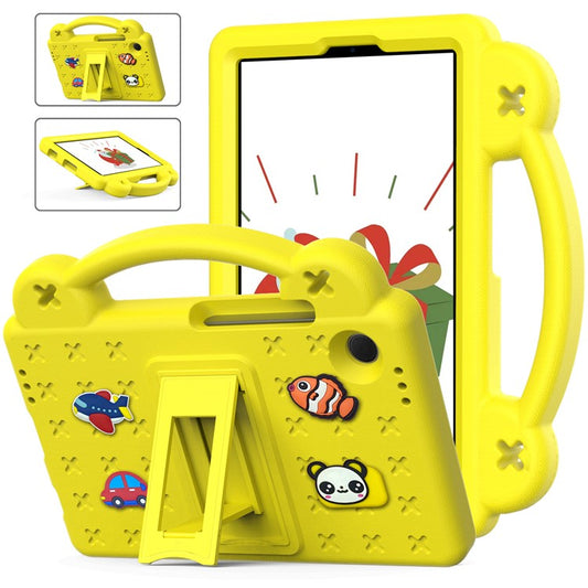 For Samsung Galaxy Tab A9 Case EVA Tablet Cover Anti-Drop Kickstand Case with Grip Handle - Yellow