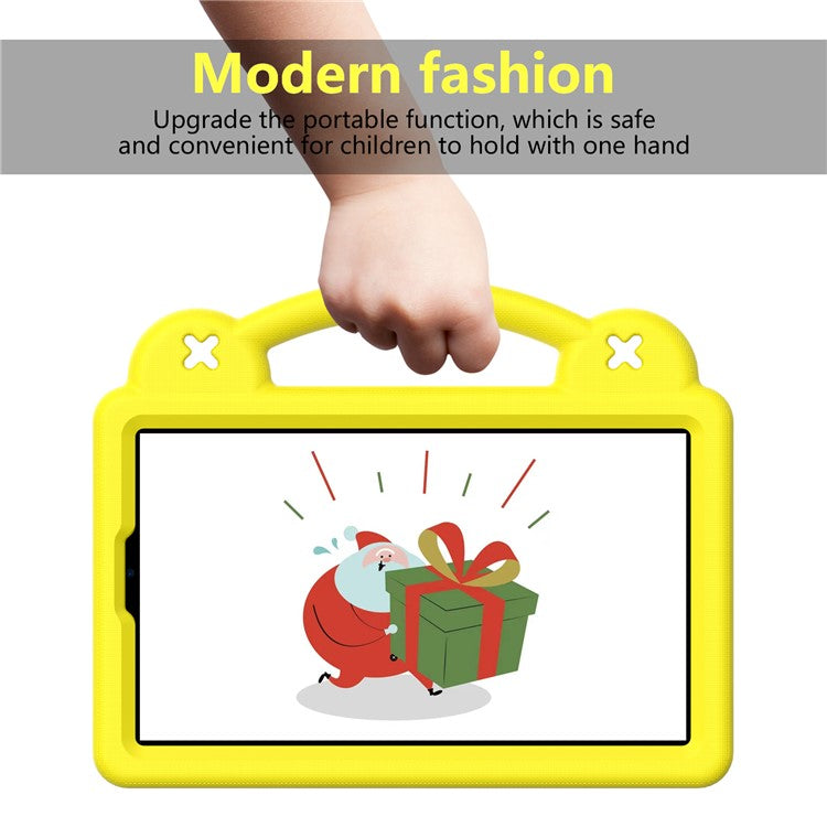 For Samsung Galaxy Tab A9 Case EVA Tablet Cover Anti-Drop Kickstand Case with Grip Handle - Yellow