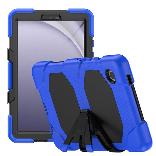 For Samsung Galaxy Tab A9 SM-X110 SM-X115 Cover PC+Silicone Anti-Fall Dustproof Tablet Case - Blue