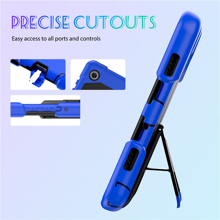 For Samsung Galaxy Tab A9 SM-X110 SM-X115 Cover PC+Silicone Anti-Fall Dustproof Tablet Case - Blue