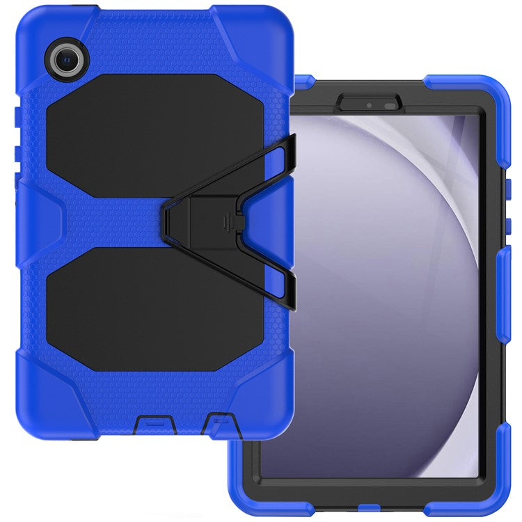 For Samsung Galaxy Tab A9 SM-X110 SM-X115 Cover PC+Silicone Anti-Fall Dustproof Tablet Case - Blue