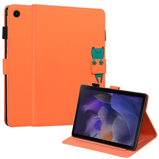 For Samsung Samsung Galaxy Tab A8 10.5 (2021) / (2022) Tablet Leather Case Card Holder Cover - Orange