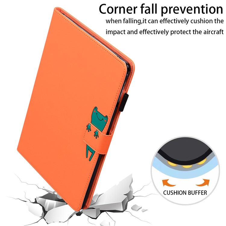 For Samsung Samsung Galaxy Tab A8 10.5 (2021) / (2022) Tablet Leather Case Card Holder Cover - Orange
