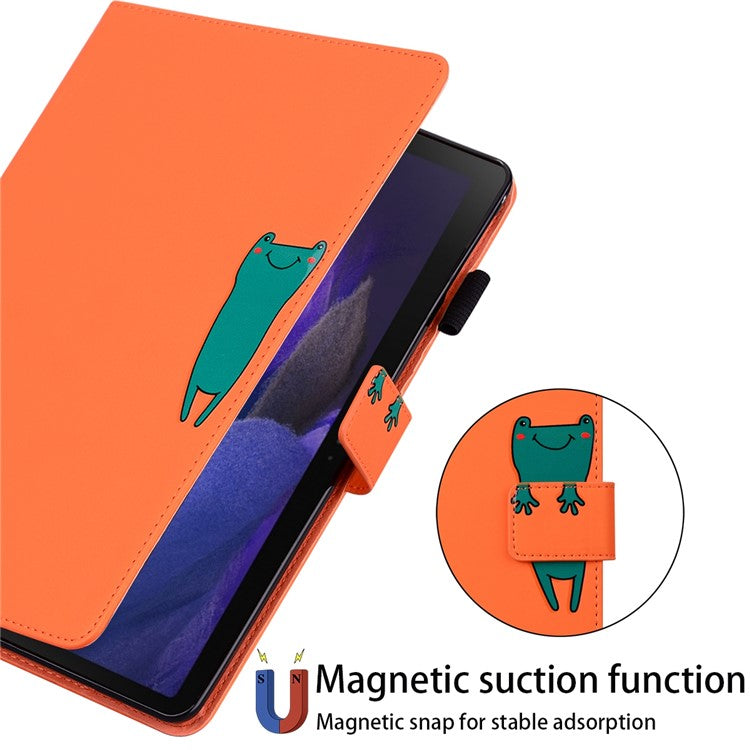 For Samsung Samsung Galaxy Tab A8 10.5 (2021) / (2022) Tablet Leather Case Card Holder Cover - Orange