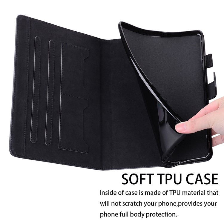For Samsung Galaxy Tab S8 Leather Case Stand Tablet Cover Card Slots - Black