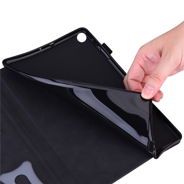 For Samsung Galaxy Tab S9 FE+ Tablet Case Wallet Stand Business Leather Cover - Black