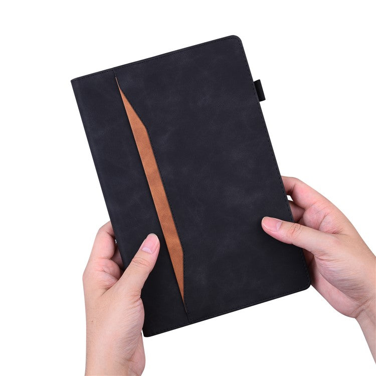 For Samsung Galaxy Tab S9 FE+ Tablet Case Wallet Stand Business Leather Cover - Black