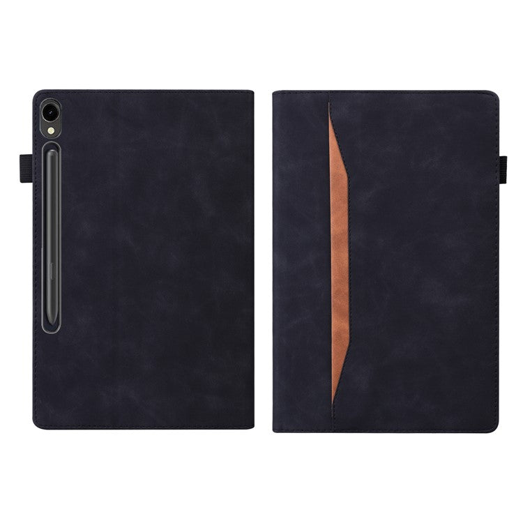 For Samsung Galaxy Tab S9 FE+ Tablet Case Wallet Stand Business Leather Cover - Black
