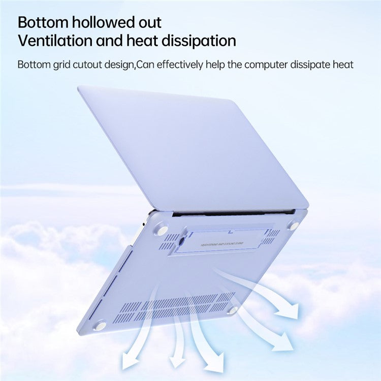 For MacBook Pro 16 inch (2024) (2023) (2021) (A2485 / A2780 / A2991) Case Kickstand Heat Dissipation Laptop Cover - Yellow